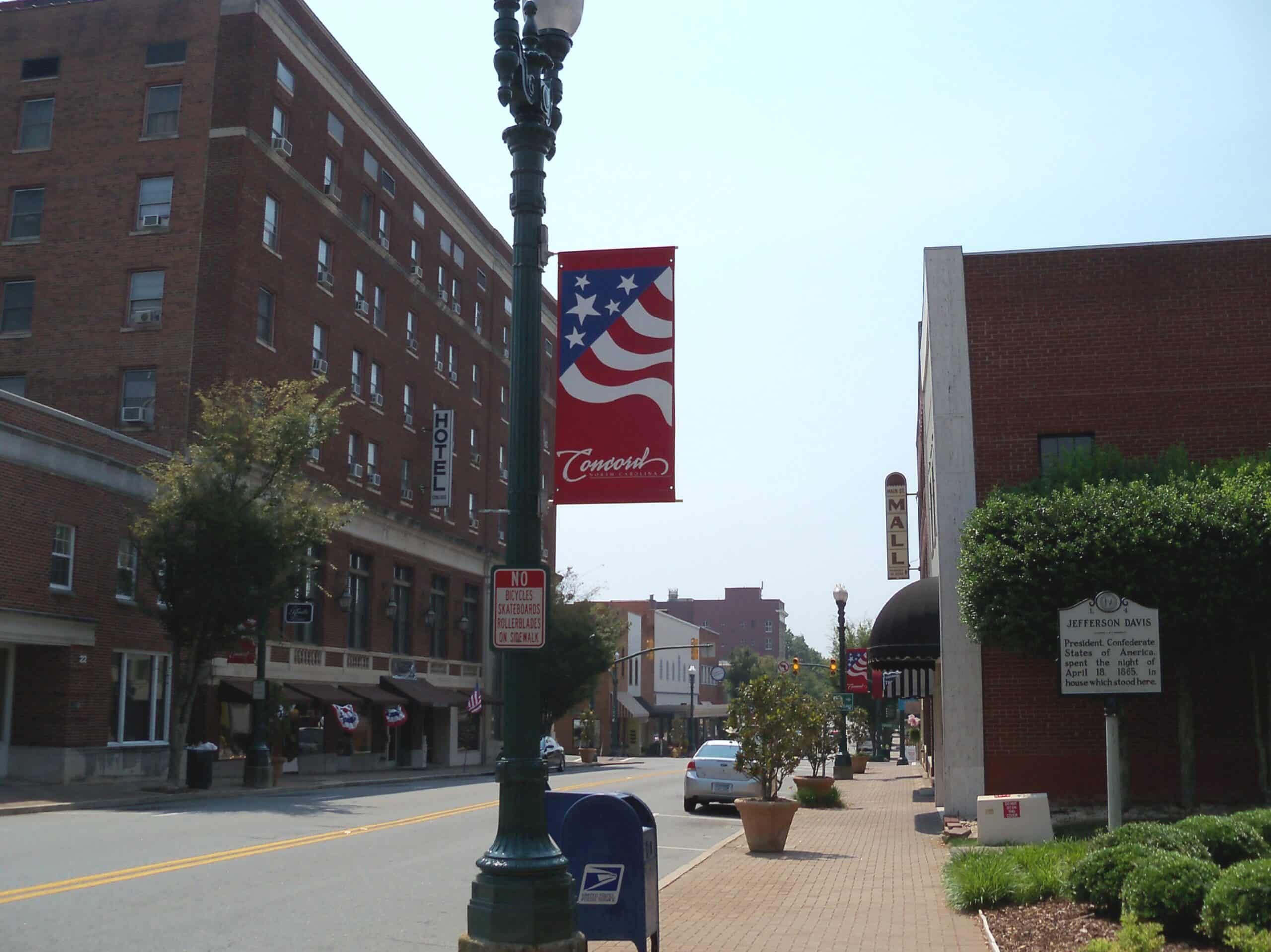Historic downtown Concord, NC