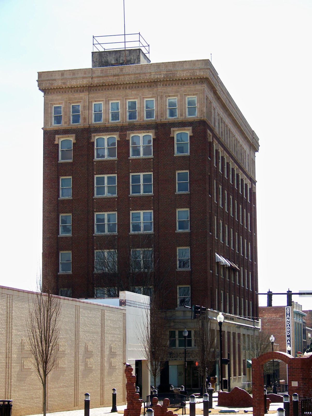 The historic Third National Bank building in downtown Gastonia, North Carolina