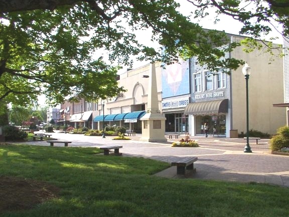 Union Square in downtown Hickory, NC