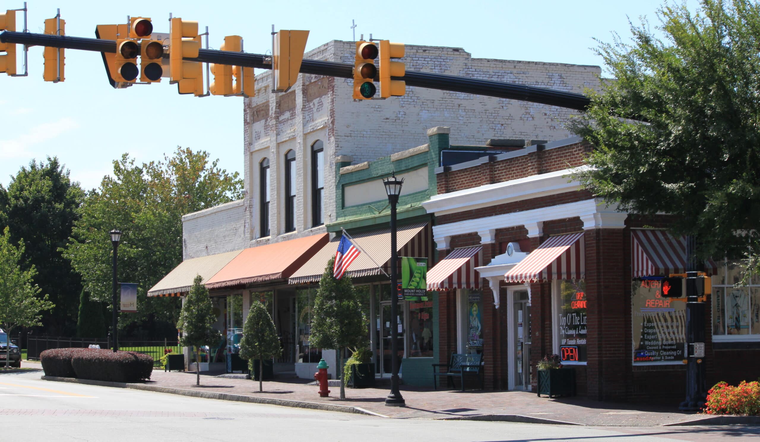Historic downtown Mount Holly, NC