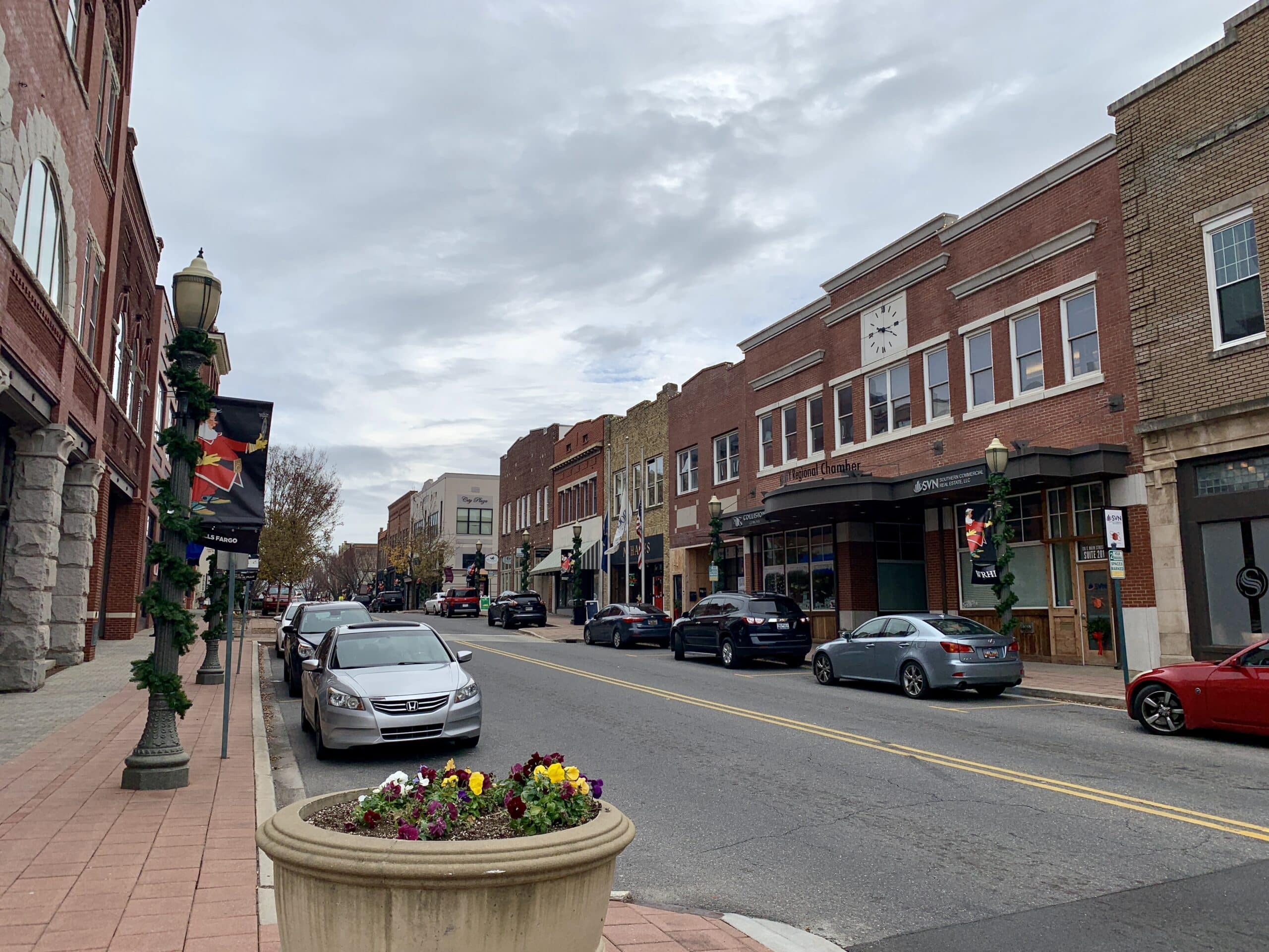 Main Street in downtown Rock Hill, South Carolina