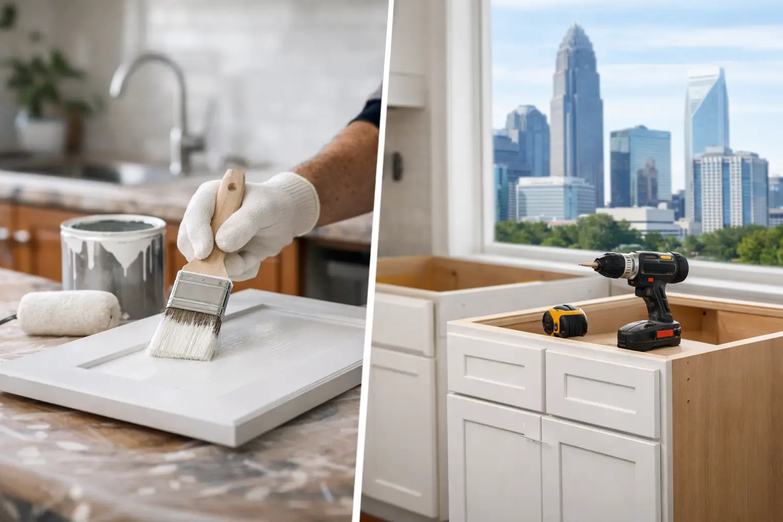 Cabinet Painting vs Replacement Cost in Charlotte